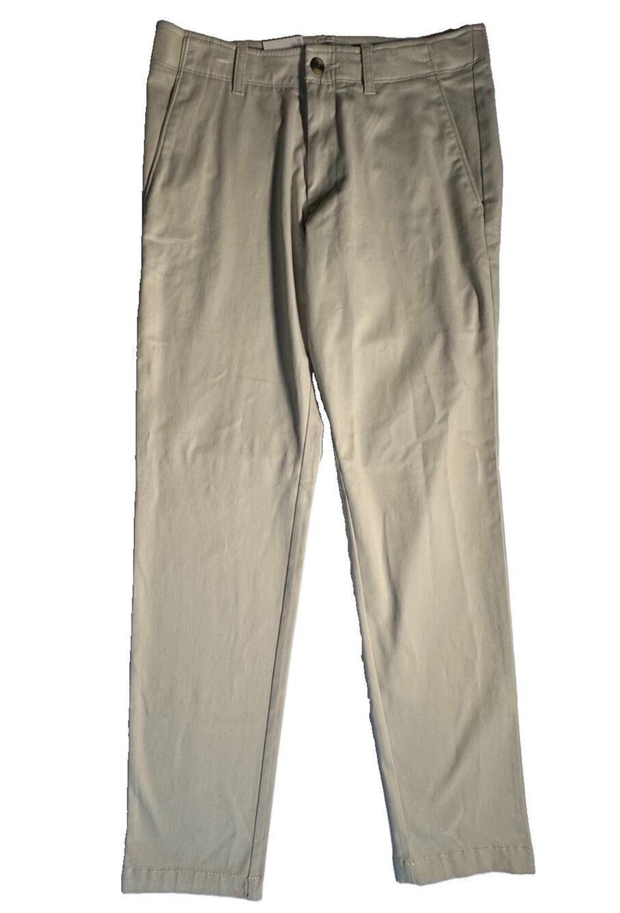 NWT Haggar Life Khaki Comfort Chino Slim Fit Pants 32x32 Putty Stretch Men’s